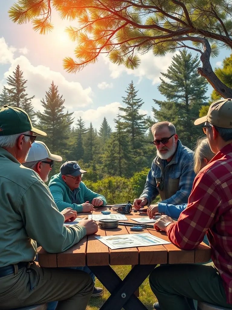 A photo of ASSOCIATION DES PECHEURS DE CELLEFROUIN members conducting a workshop for local children on responsible fishing practices and the importance of protecting aquatic habitats.